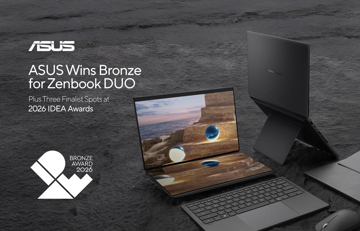ASUS завоевала бронзовую медаль за Zenbook DUO и три места в финале премии IDEA Awards 2026