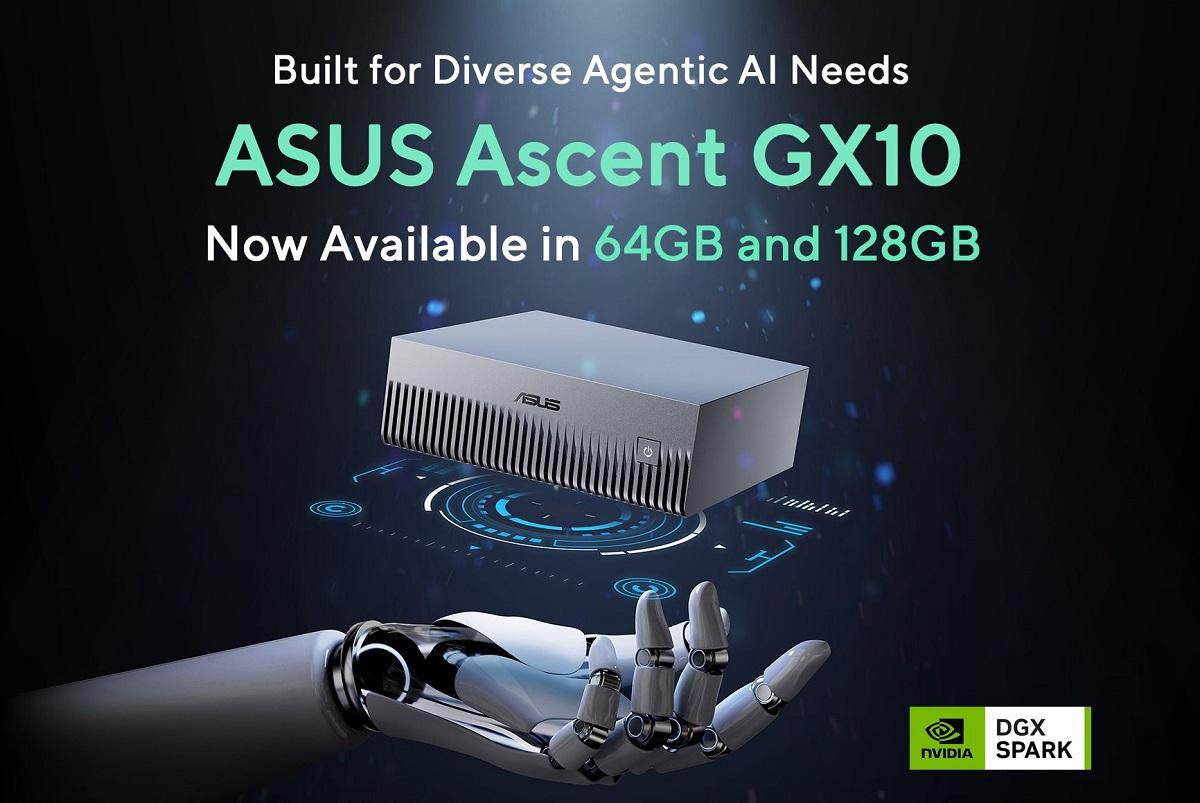 Новая конфигурация ASUS Ascent GX10 с 64 ГБ оперативной памяти